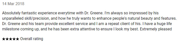 Realself Review for Dr. Ryan Greene