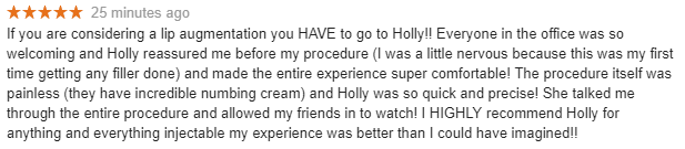 Holly Google Review